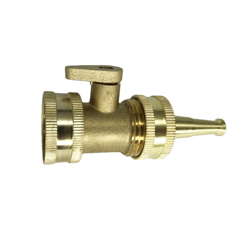 cozyou Heavy Duty Brass Jet Sweeper Sprayer Nozzle with Garden Hose Shut Off Valve Connectors - Image 4